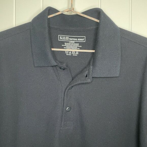 5.11 Tactical Series Men's Shooting Shirt Short Sleeve Golf Polo Shirt Black Lg - Picture 5 of 10
